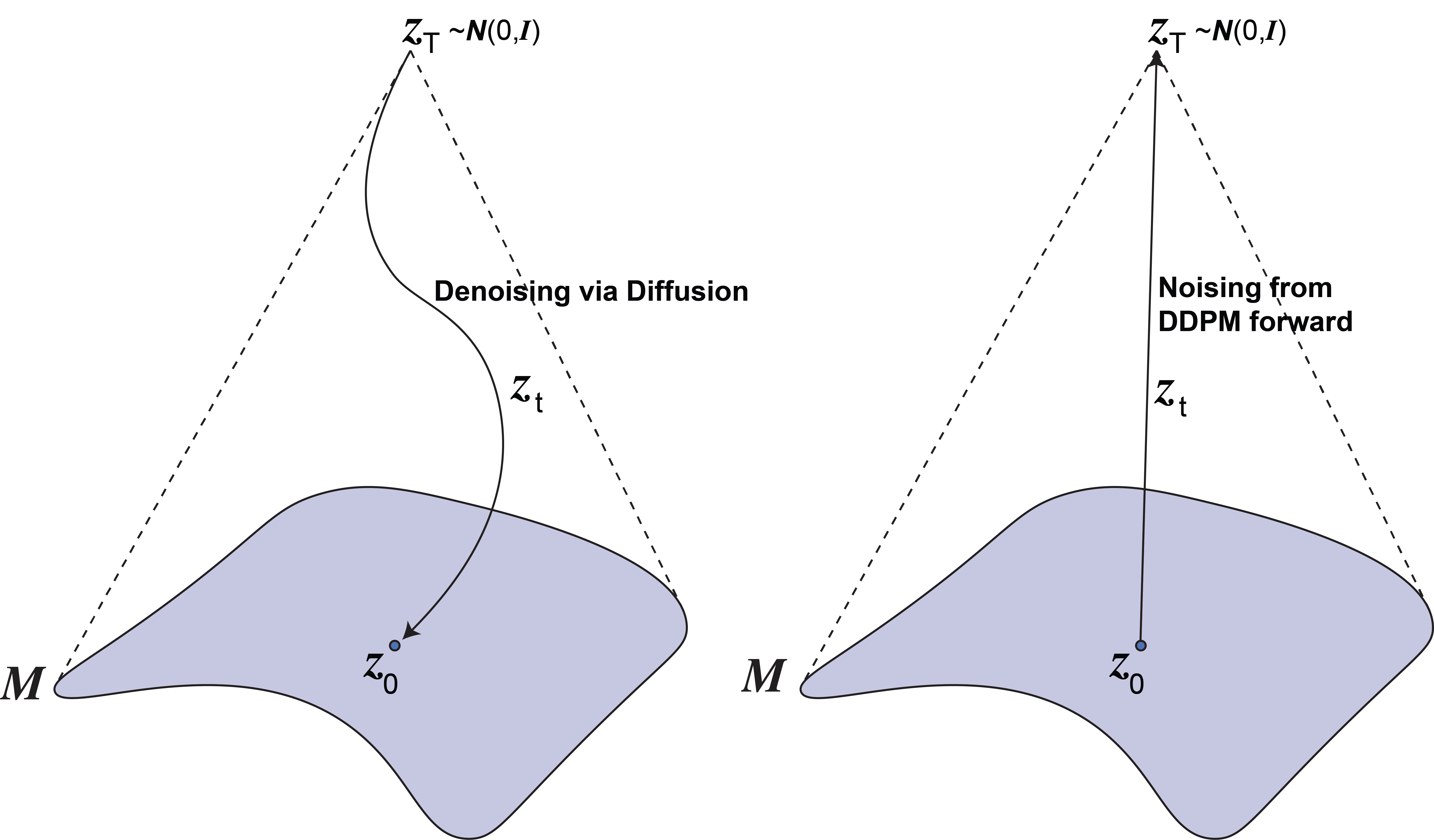A collection of 1-dimensional manifolds for a 2D support space.
